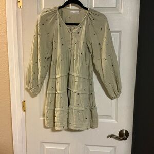 ZARA LITTLE GIRLS DRESS WITH EMBROIDERED FLOWERS